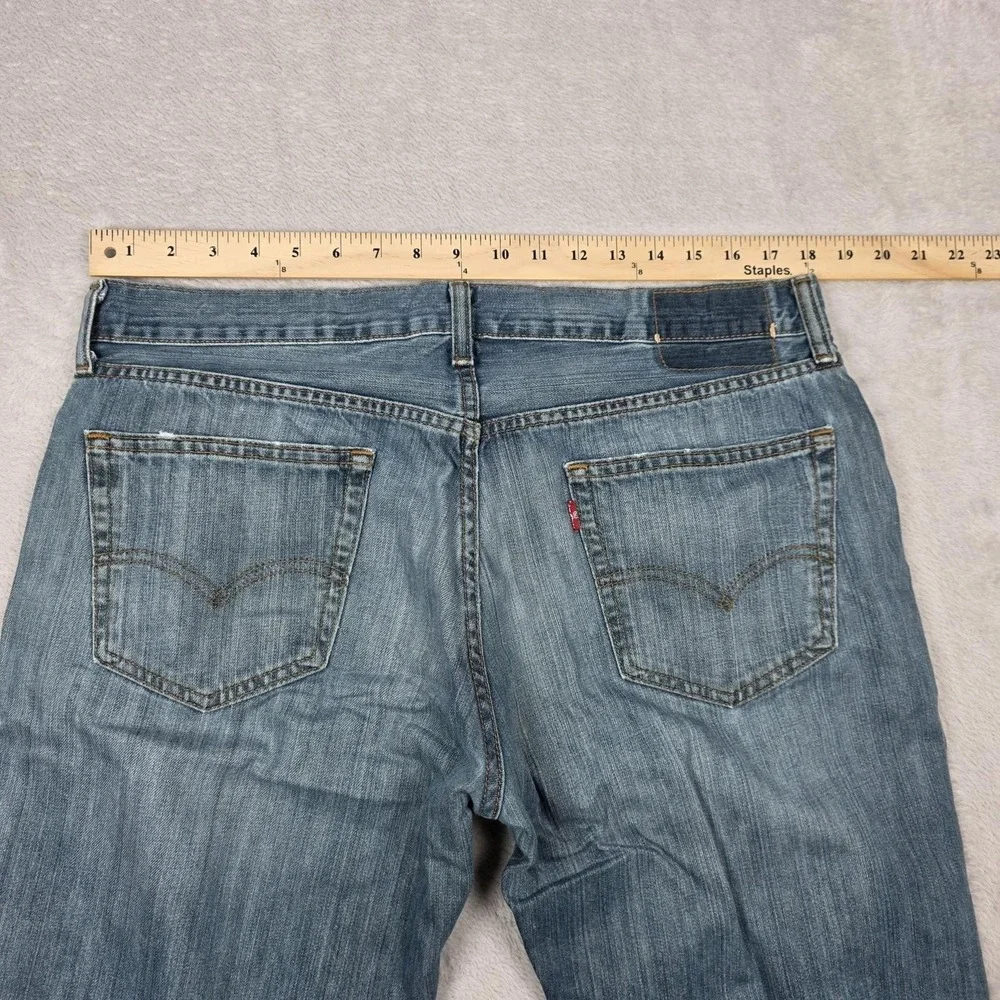 Levis 559 Jeans Mens 36x30‎ Blue Relaxed Straight Leg Denim Casual Light Wash